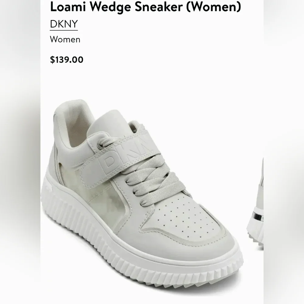 DKNY Loami Wedge Sneaker (color:"Bone") Size 8 NIB - Picture 12 of 12